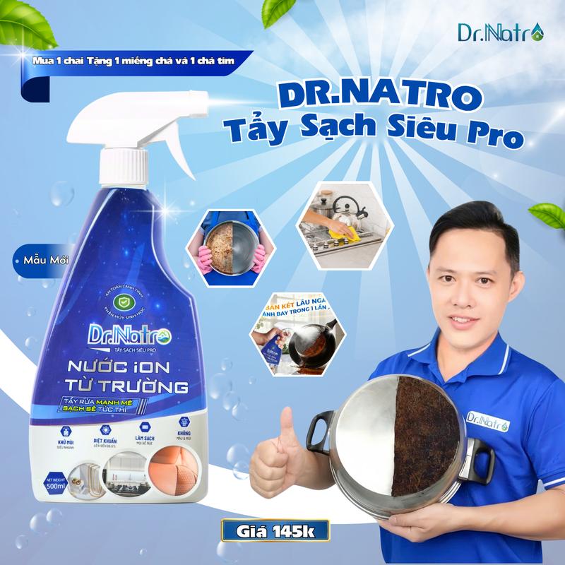 Chai Tẩy Đa Năng Dr Natro Tẩy Sạch Mọi Vết Bẩn 1 Chai 500ml - Mua 1 tặng 2 tặng 1 miếng chà nhám và chà tím . Làm Sạch