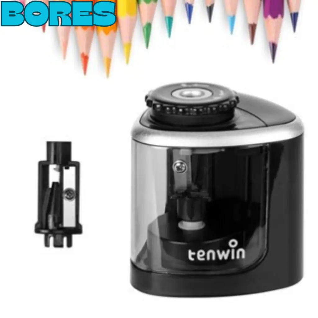 BORES Refill Rautan Pensil Listrik Otomatis Manual Baterai Rautan Pensil Refill Elektrik Portebel Pencil Sharpener Rautan Pensil Rotary Pensil 6-8mm Untuk Alat Tulis Sekolah Kantor