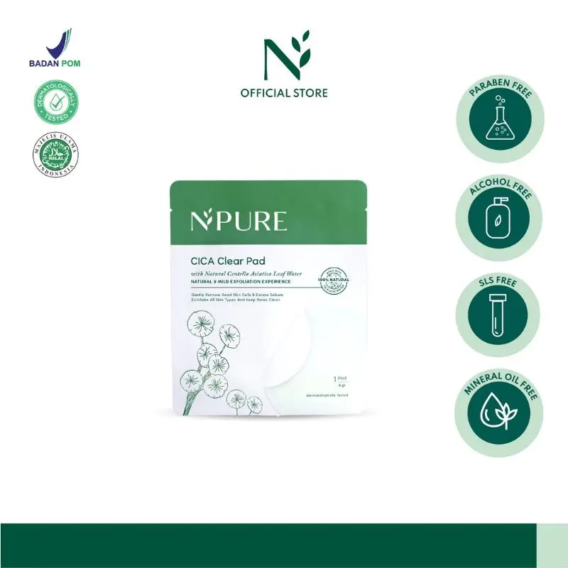 NPURE Cica Clear Pad Sachet | Pembersih Make Up 3