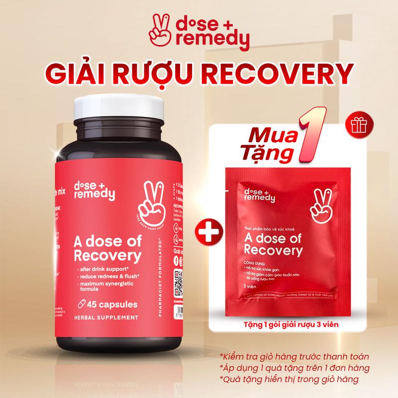 HÀNG MỸ Viên Hỗ trợ Giải độc rượu bia RECOVERY - Hỗ trợ Say nguội - Hỗ trợ hỗ trợ chuyển hóa & đào thải đồ uống có cồn nhanh hơn sáng tỉnh táo hỗ trợ bảo vệ gan giảm triệu chứng ửng đỏ chóng mặt buồn nôn cho người lớn 18 tuổi trở lên
