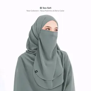 cadar dua layar bahan cruti bebydol premium Muslim Jilbab Nyaman