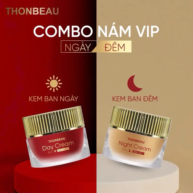(2 Hộp Kem Nám) Bộ Kem NÁM VIP [Ngày - Đêm] Chăm Sóc Da