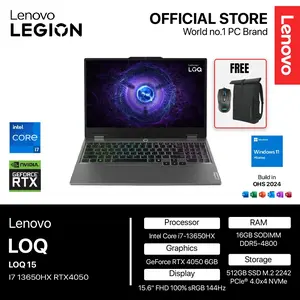 LENOVO LOQ 15 i7 13650HX RTX4050 6GB/ 16GB 512GB W11+OHS+M365B 15.6FHD 144HZ 100SRGB 4ZRGB
