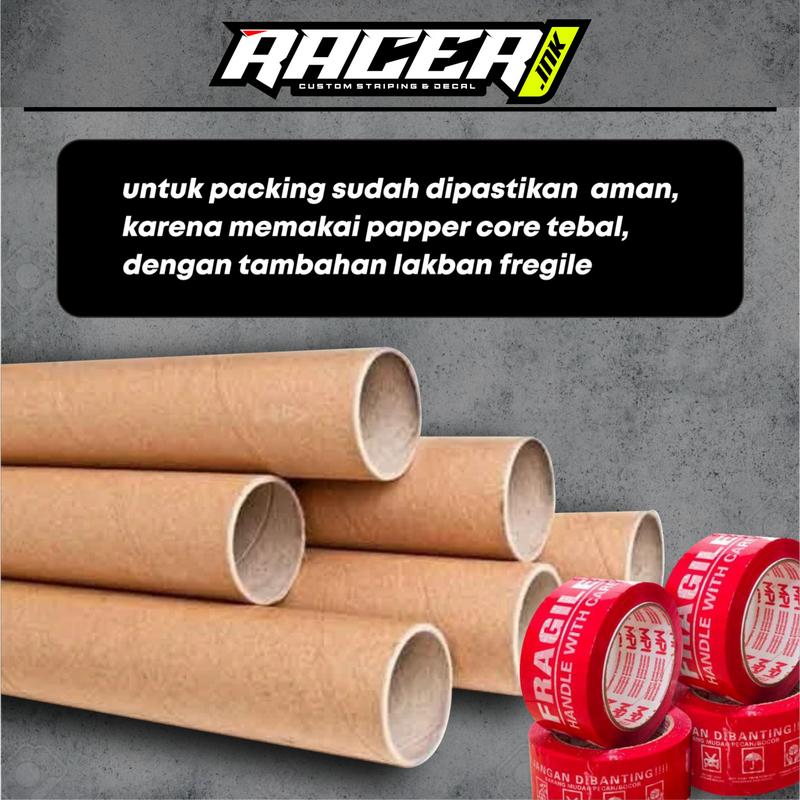 STRIPING CRF 150L VARIASI POLA MENUTUP API GLOSSY BY RACER INK 8