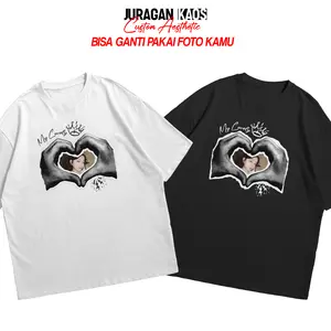 Juragan Kaos T-shirt Custom Foto Love Kaos Custom Bisa Ganti Foto  T-shirt 24s Kaos Bucin Couple T-shirt Rekomendasi Kado Untuk Pacar