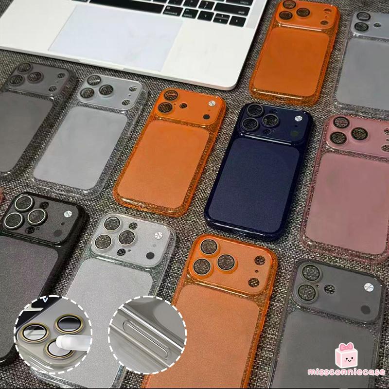 ỐP Lưng Cho IPhone 16 13 11 17 12 15 14 18 Pro Max 14 16 15 Plus Air Thời Trang Sang Trọng Siêu Mỏng Mờ Mềm Bảo Vệ Ống Kính
