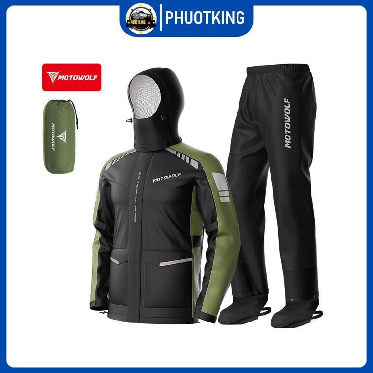 Bộ áo mưa Motowolf mẫu 2025 có ủng