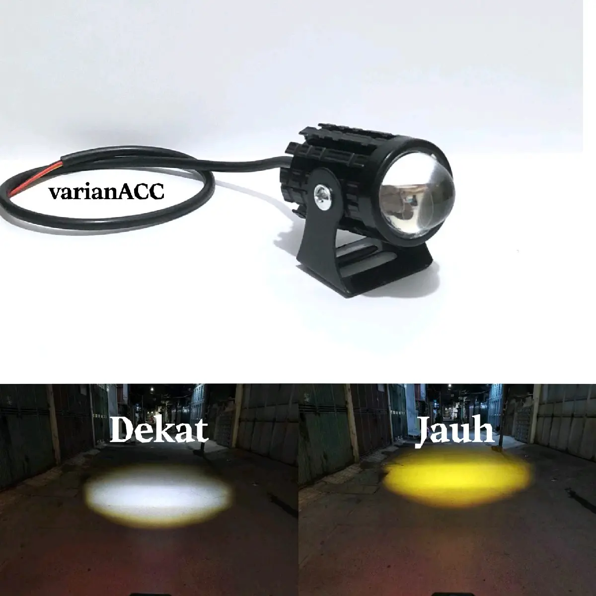 Lampu Tembak Sorot Laser Gun D2 High Low Putih Kuning Car