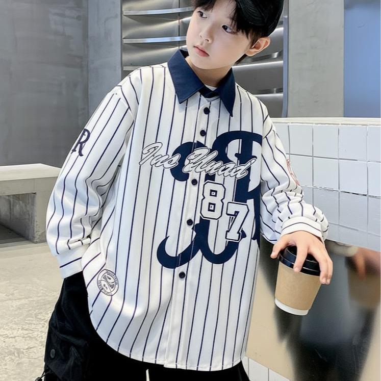 Áo Sơ Mi Boy Phố Phối Cổ Tàu Dài Tay Đẹp Trai Gái Họa tiết Họa Hình - Áo Sơ Mi Cộc Tay Mềm Kích Sơ Mi Hàn Quốc Đi Học