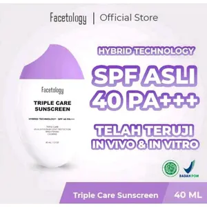 FACETOLOGY TripleCare Sunscreen Triple Care Facetologi Suncreen tabir surya sunblock sun block wajah