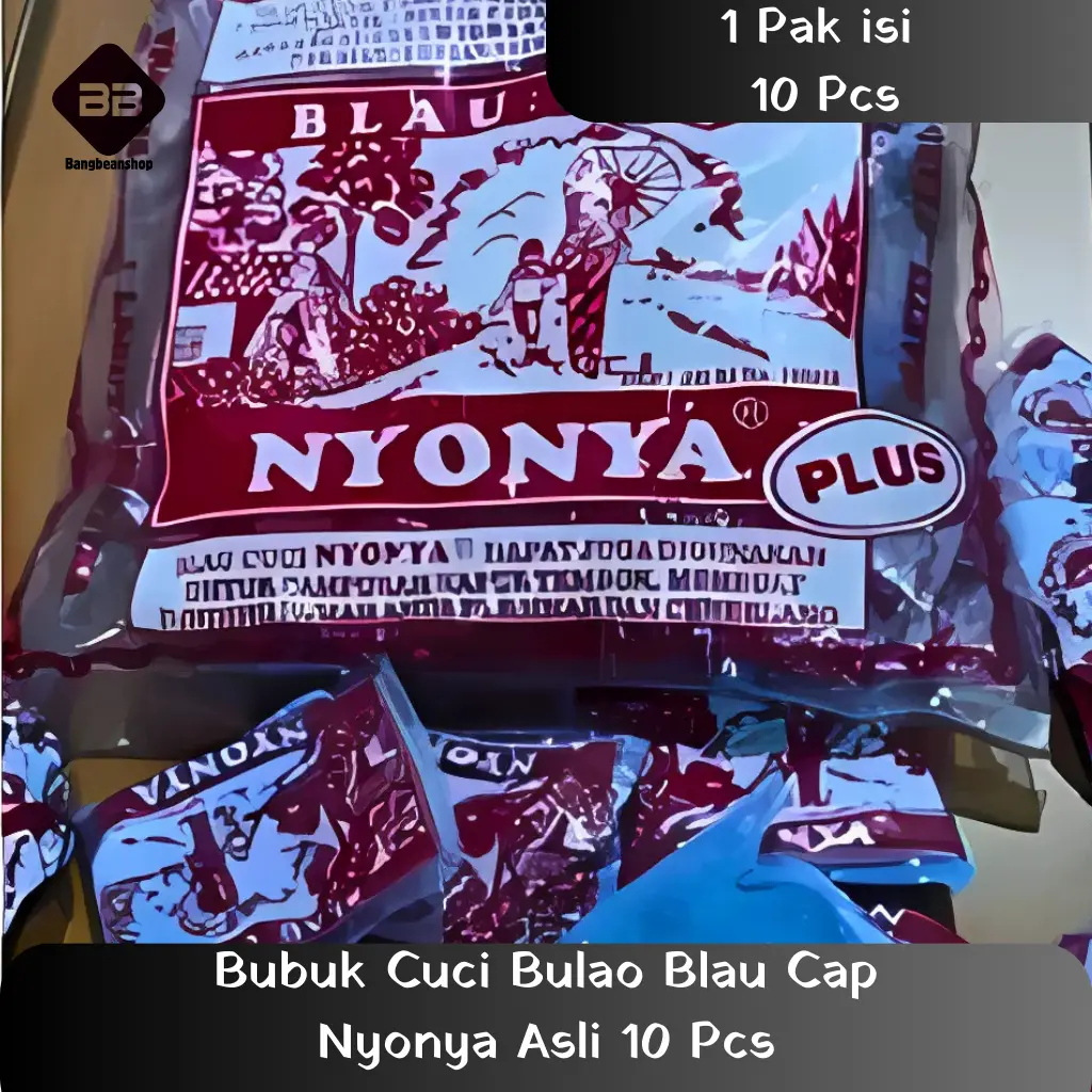 Bubuk Cuci Bulao Blau Blao Cap Nyonya Asli 10 Pcs sabun
