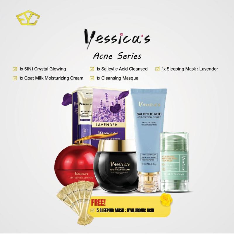 Yessica Paket Glow Series 6In1 Skincare Moiaturizer & Mask Perawatan Wajah 2