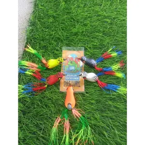 soft frog skrit berdiri 5cm 8gr timah cor untuk casting gabus dan toman hook 3/0 kuat dan tajam karet super lembut