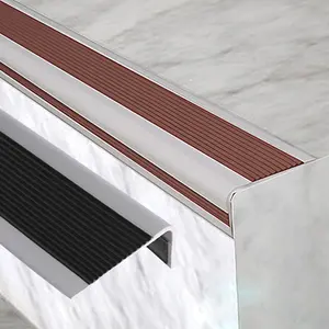 5*2.5*100cm Nosing Tangga Karet / Lis Tangga Pengaman Anti Slip / Step Nosing