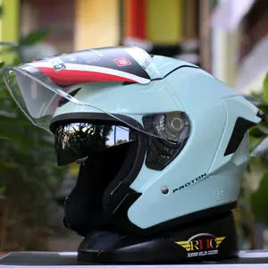 Helm HRV proton 2visor solid helm halface motorcycle keren original SNI