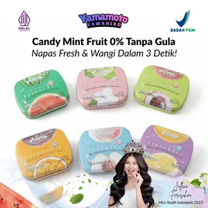 Yamamoto Kawahiro Permen Mint Sugar-Free Bebas Gula Rasa Buah Segar Halal BPOM Praktis