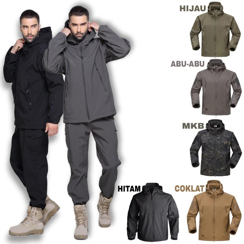 Jaket tad  polos jaket waterproof pria hodie waterproff kekinian 0