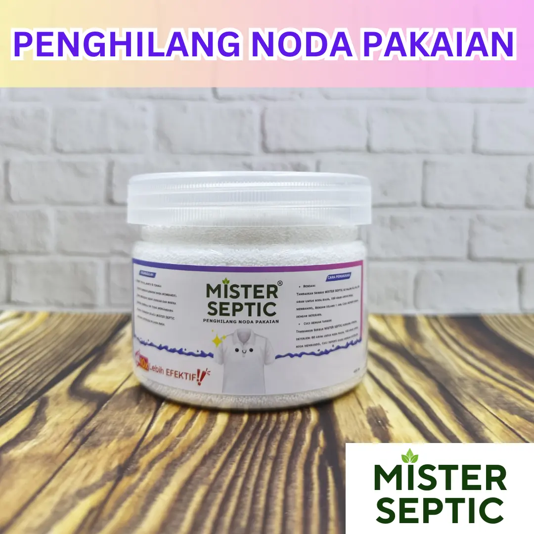 Pembersih Noda Membandel Mister Septic Pembersih pakaian - 400gr pembersih  pemutih unikleen  pembersihnoda misterseptic