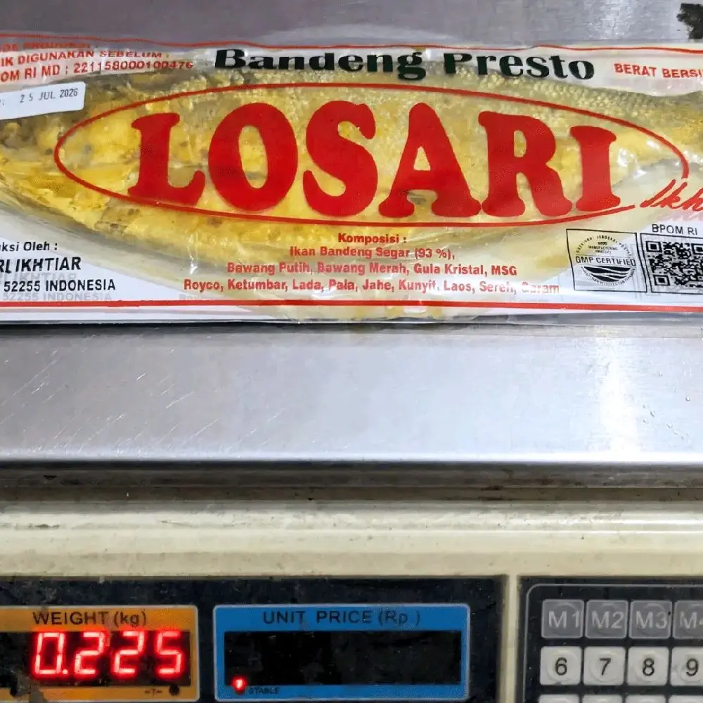 Bandeng Presto Losari Duri Lunak PERKILO (1KG) Isi 3-6 Ekor Halal BPOM