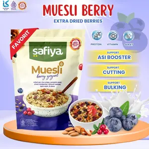 Muesli Berry Yogurt Safiya 1 Kg Oatmeal Fruty Taste Sereal Sarapan