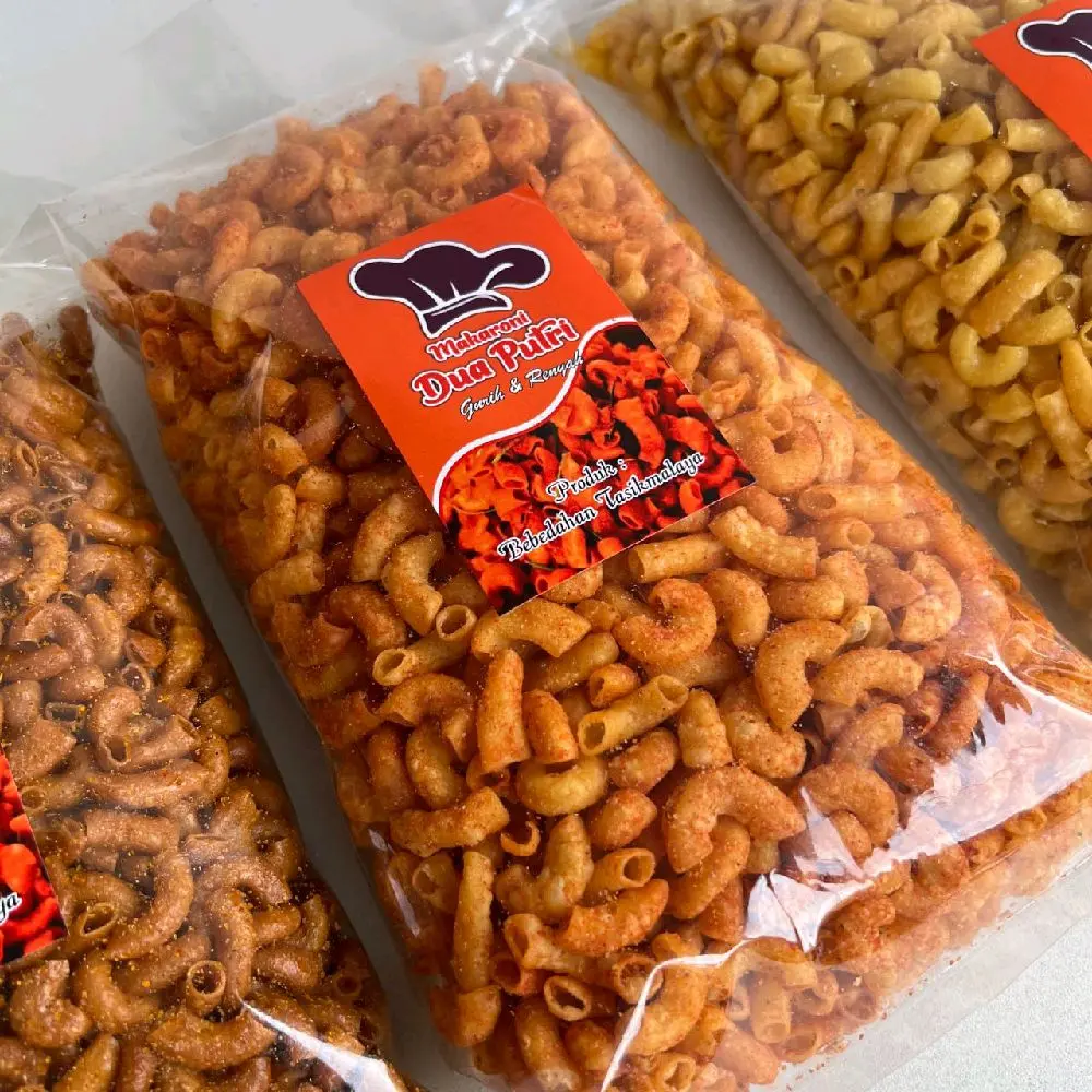 MAKARONI DUA PUTRI 500 GRAM GURIH DAN RENYAH/MAKANAN RINGAN Tasikmalaya Snack Cemilan Pedas
