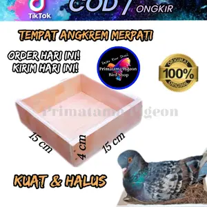 Tempat Angkrem Merpati uk 15cm×15cm×4cm Wadah Angkrem Burung Wadah Sarang Kotak Angkrem Kotak Sarang Burung Merpati