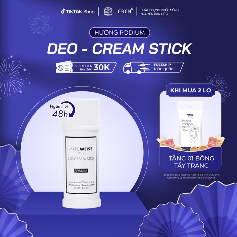 Kem dưỡng nách 4 trong 1 Deo MarcWeiss hỗ trợ dưỡng sáng da khử mùi ngăn mồ hôi và tích hợp hương nước hoa cao cấp từ Đức 40ml