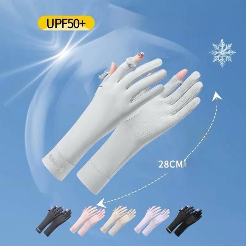 Găng Tay UPF50+ Bảo Vệ Tia UV Mát Lạnh Chống Nắng Cho Nam Nữ