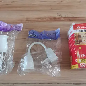 Fitting Lampu Gantung Kabel E27 Saklar ON OFF Panjang 3M 5M 10M Kabel Putih Merah Universal untuk Lampu LED & Hias