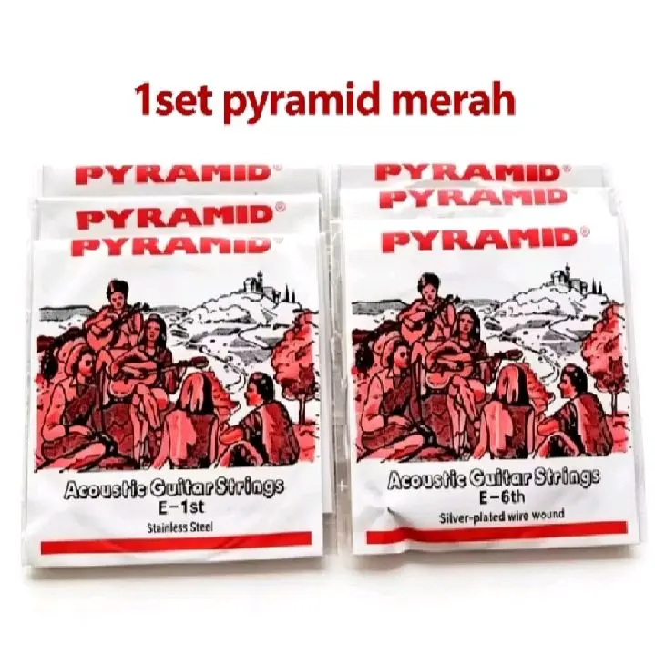 Senar gitar akustik pyramid merah 1set ,anti karat berkualitas
