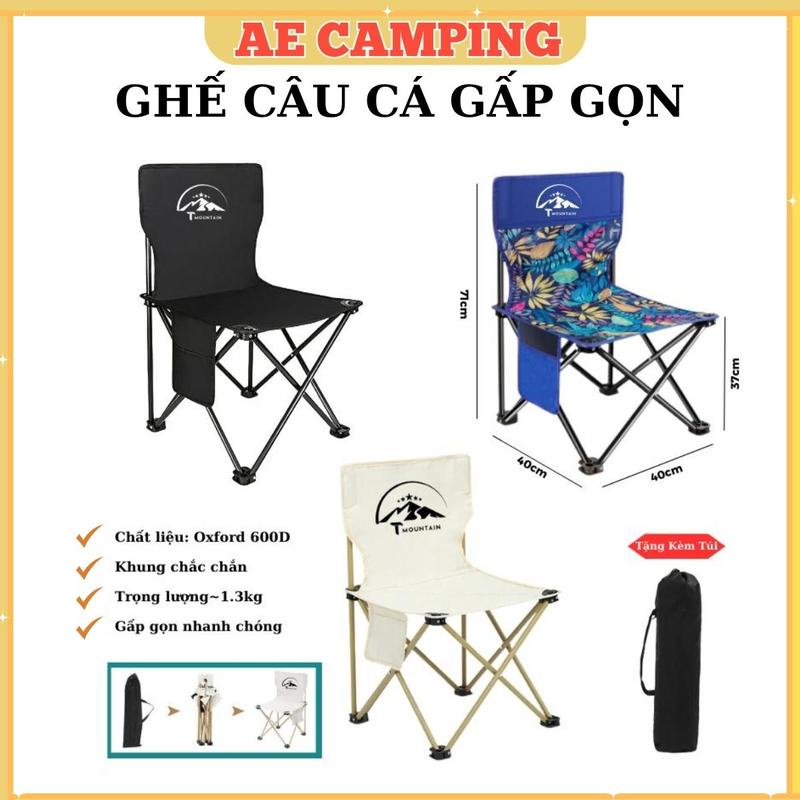  ghế camping gấp gọn Tmountain Ghế Xếp Dã Ngoại Du Lịch Ngoài Trời Chịu Tải 150kg Gọn Nhẹ Tiện Lợi 
