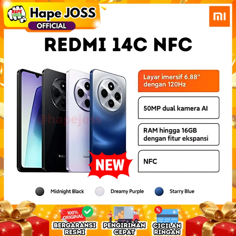 Xiaomi Redmi 14C 8/256GB NFC Android Resmi 0