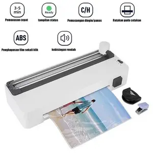 Reaim Mesin Laminating 7in1 A4/F4(230mm) 80-125 Mic Laminasi Hot & Cold Foto Dokumen Dilengkapi dengan mesin pemotong kertas 3-