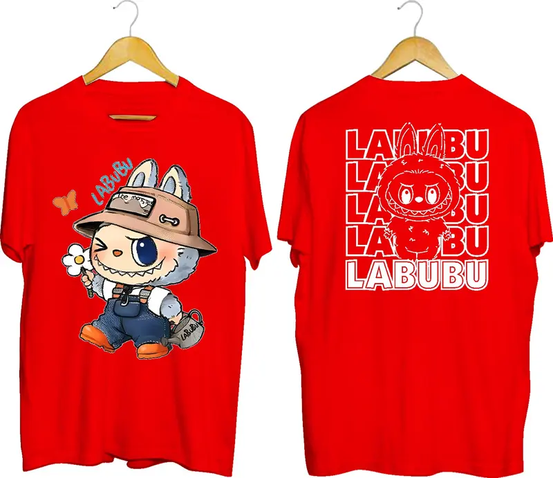 Kaos Atasan oblong cewe Lengan pendek Kaos oblong / Kaos Wanita Sablon Labubu / Kaos Oblong/ Baju Kaos Tshirt/ Tshirt wanita/ Tshirt cewek 5