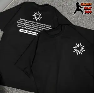 T-SHIRT KAOS PSHT TERATE CINTA KASIH ADA BATASNYA SETIA HATI TERATE 1922 HATI BERSINAR SIMPEL