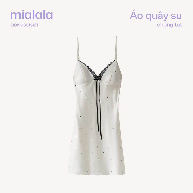 Mialala Váy Ngủ Lụa Nữ 2 Dây Kem 5121DDN03015121 Thiết Kế Dáng Ngắn Form Ôm Mềm Mại Sang Trọng Phù Hợp Mọi Dáng Người