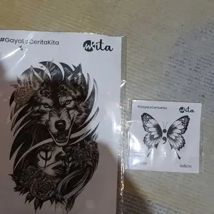 Tatto Temporer Fruit Ink Triple Number Old School Aestettic Tato Semi Permanen Tahan 1-2 Minggu