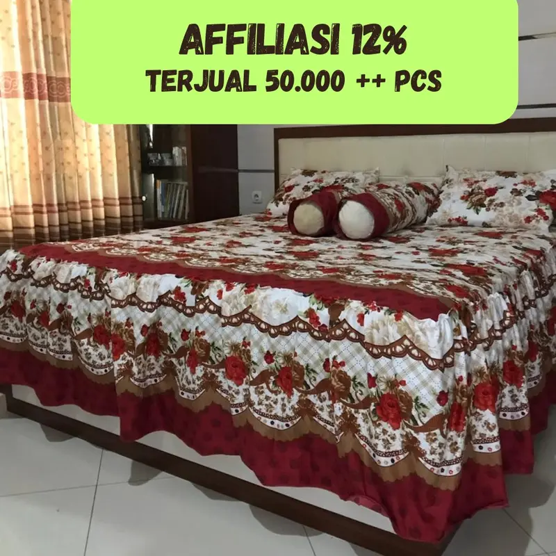 Sprei rumbai ukuran 180cmx200cmx tinggi seprei 20cm tinggi rumbai 40cm Seprai 1
