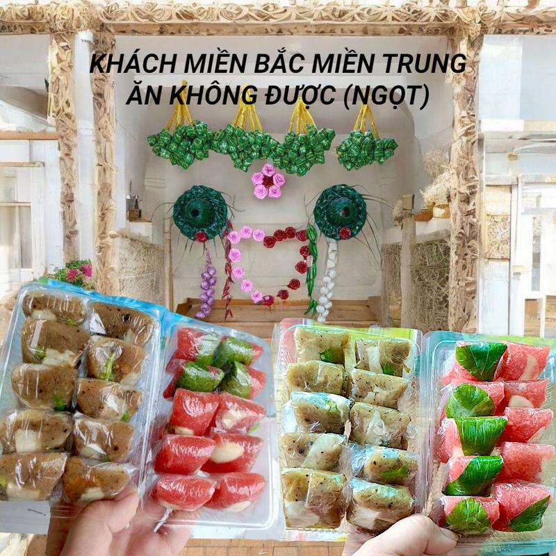[5HỘP] Nem Chua  Lai Vung - Bì Thịt Ớt Hiểm Xanh - Nem 160rgam/ Bì 180rgam - đặc sản miền tây. ăn vặt 1