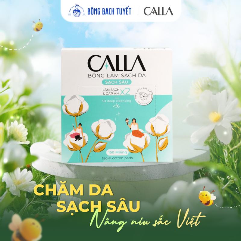 Bông tẩy trang làm sạch da Calla Bông Bạch Tuyết Sạch Sâu 150 miếng/hộp Skincare Làm Đẹp Da