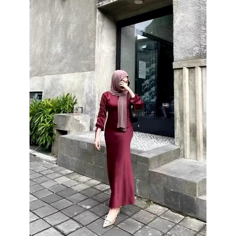 Product Introduction of Dress Darla Silk Satin Velvet Terbaru Dress Kondangan Wanita Bridsmeid//Dress Lebaran Kekinian 42