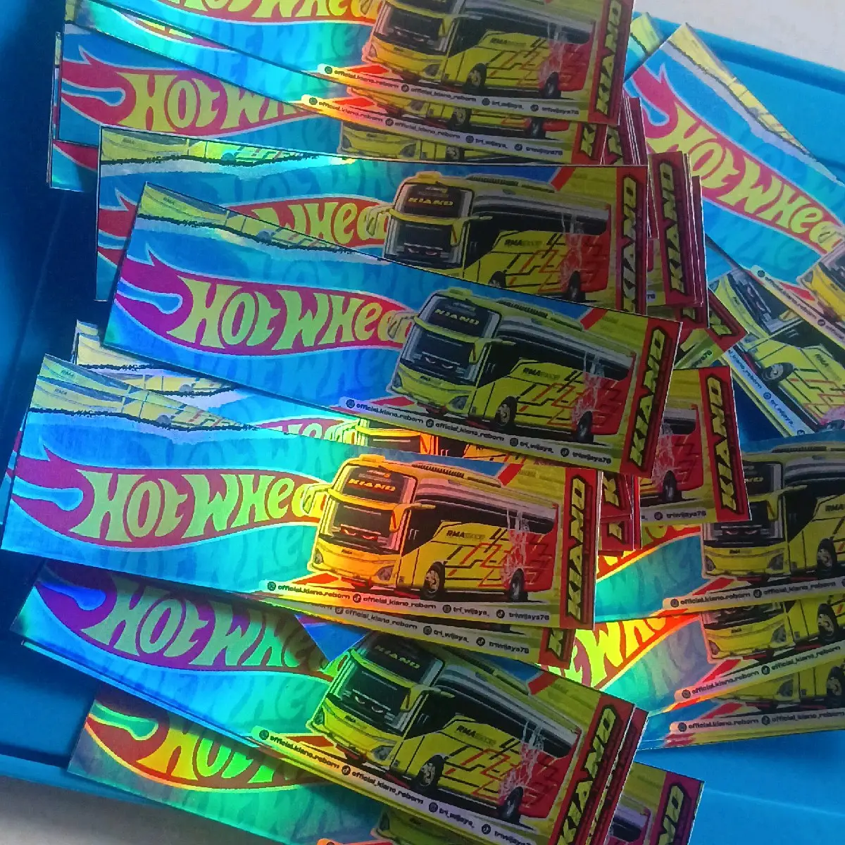 Stiker hologram hotwels jb 5 panjang (1 paket isi 5pcs)