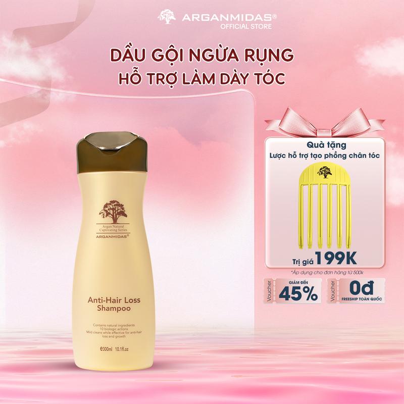 Dầu Gội Ngừa Rụng 300ml Thương Hiệu Quốc Tế ARGANMIDAS Hỗ Trợ Giảm Rụng Làm Dày Tóc