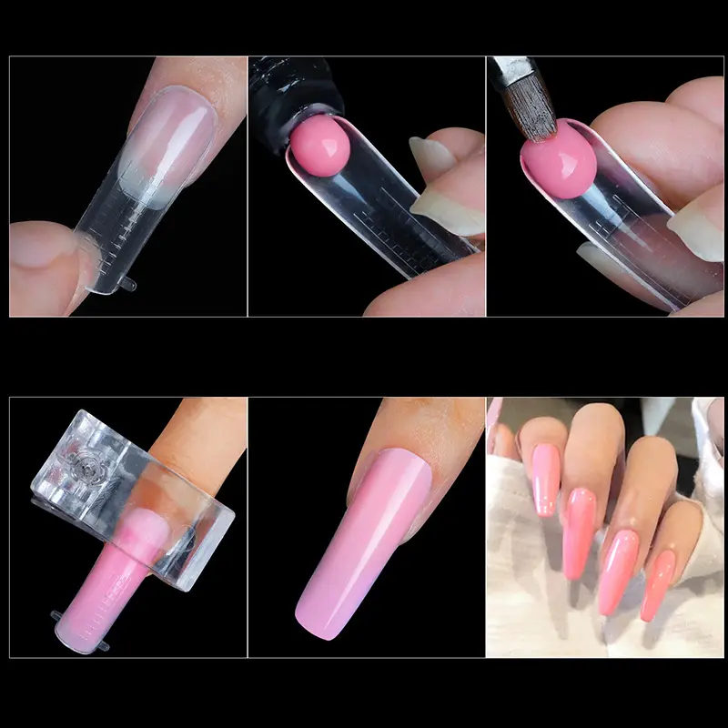 Móng Tay Giả, Khuôn Nối Móng Tay Điêu Khắc, Dụng Cụ Làm Móng Acrylic Xây Dựng Nhanh, Che Phủ Toàn Bộ, 60 Chiếc 2