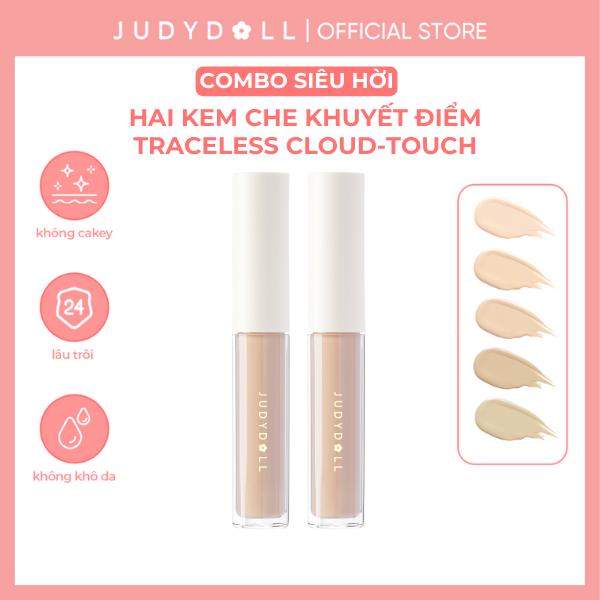 HOT JUDYDOLL Combo 2 Kem Che Khuyết Điểm Siêu Hot Traceless Cloud-Touch Concealer