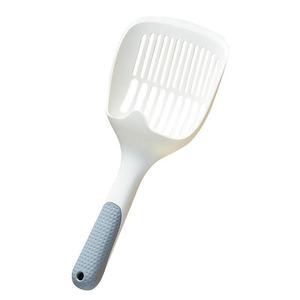 長いハンドル付き猫砂かご、細かい穴が開いたプラスチック製、ペット用砂の清掃ツール、すべての猫砂に対応するペット用品