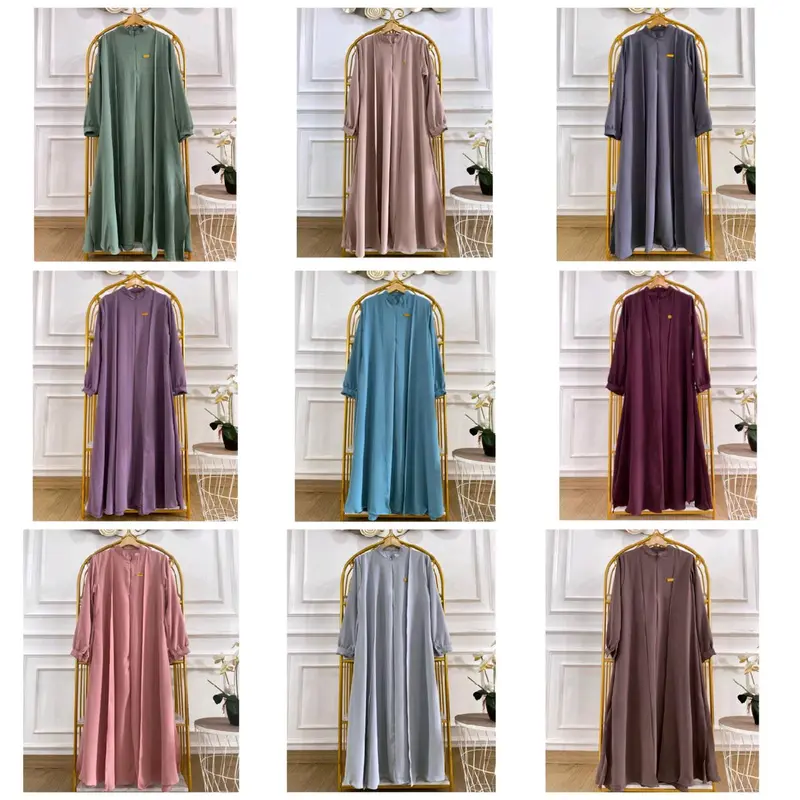 ZAHEERA DRESS CARDI CRINKLE AIRFLOW POLOS Mewah 2