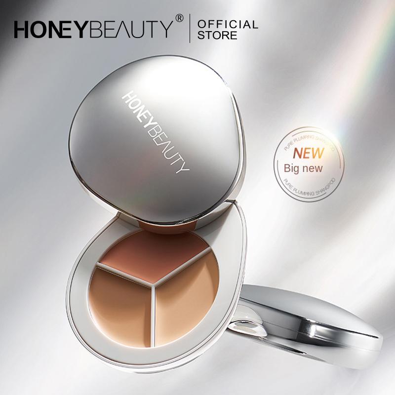 Kem Che Khuyết Điểm Ba Màu, HONEY BEAUTY, Nâng Cấp Không Thấm Nước, Che Sẹo Mặt, Mụn Trứng Cá Và Quầng Thâm, 4,8g, Ngoại Với Nữ Mỹ Phẩm Cosmetic