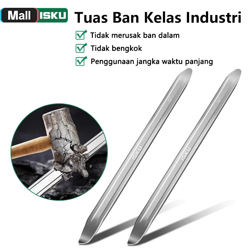 ISKU Alat Congkel Ban Motor 12inch 30cm dari Chrome Vanadium Kuat Tahan Lama Desain Ergonomis Mudah Digunakan untuk Pembukaan Ban Kendaraan