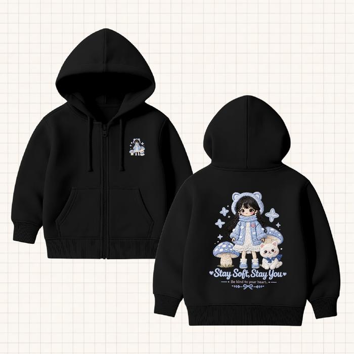 Gambar BEXLEY Hoodie Zipper Snowflake Girl Anak | Jaket Hoodie Kids Laki-Laki & Perempuan 4-15 Tahun - HITAM, M (4-6 Tahun) dari BEXLEY Kota Administrasi Jakarta Barat 5 Tokopedia